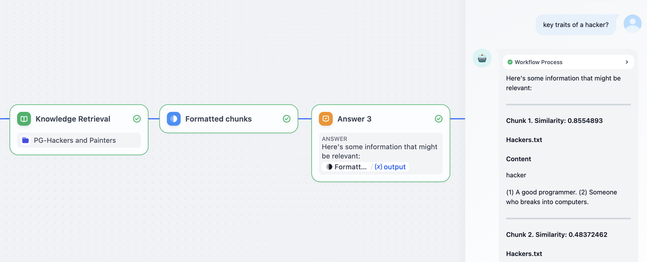 知识检索节点输出转换为 Markdown